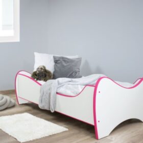 Serija Midi Pastel-Pink Edge Dečiji krevet sa dušekom i letvicama