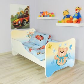 Serija Happy Kitty-Small Teddy  Dečiji krevet sa dušekom i letvicama