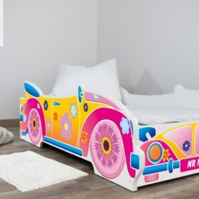 Serija Cabrio-dečiji krevet Flowers sa dušekom i letvicama 160x80cm