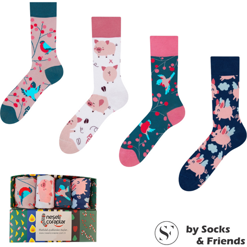 Socks&Friends set čarapa 4/1 Piggy and Twitty