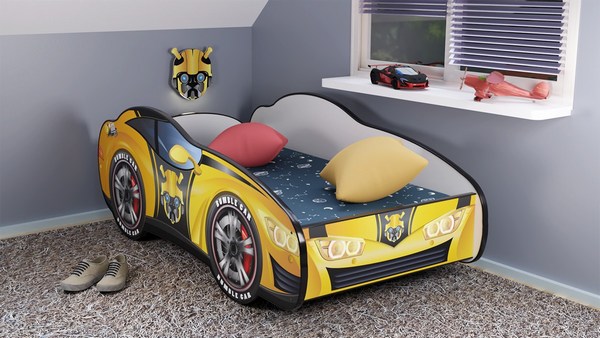 Serija Racing Car-Bumble Car-dečiji krevet sa dušekom i letvicama160x80cm