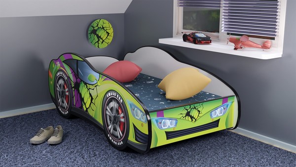 Serija Racing Car-Hero Smash-dečiji krevet sa dušekom i letvicama160x80cm