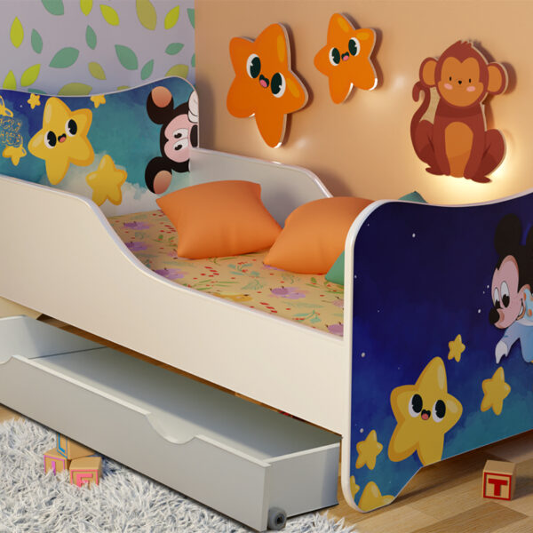 Serija Happy Kitty-Lucky Mickey sa fiokom- Dečiji krevet sa dušekom i letvicama