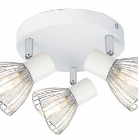 Fly Plafonska Lampa Bela Hrom 1 3x40W E14